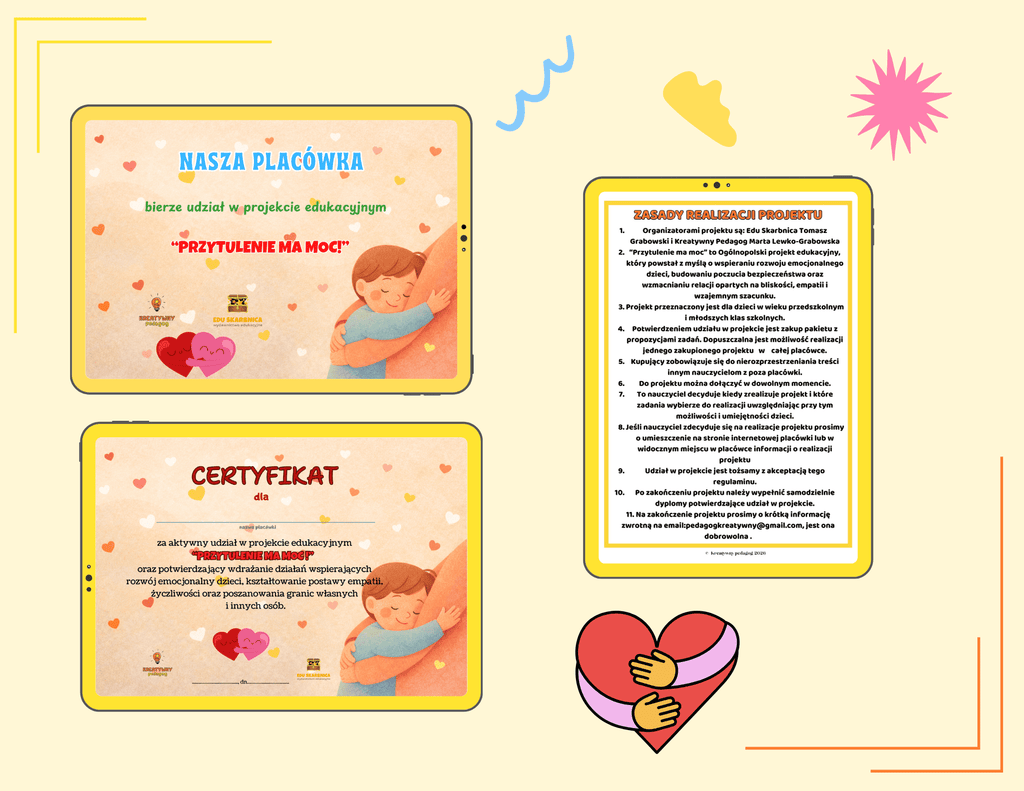 „Przytulenie ma moc” - projekt edukacyjny - edu - skarbnica.pl