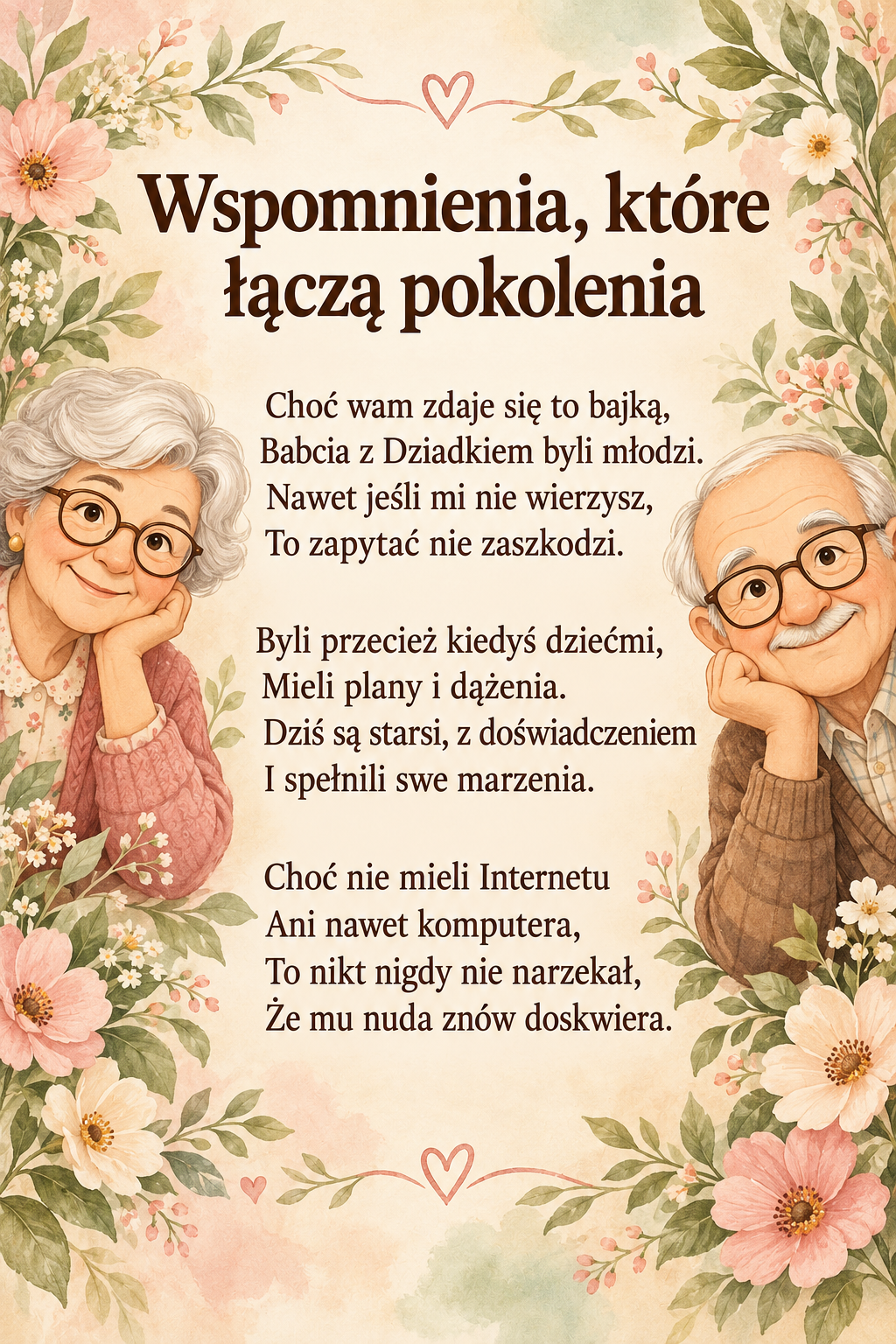 "Wspomnienia, które łączą pokolenia" scenariusz dla dzieci PDF na dzień babci i dziadka