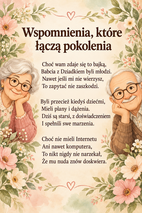 "Wspomnienia, które łączą pokolenia" scenariusz dla dzieci PDF na dzień babci i dziadka