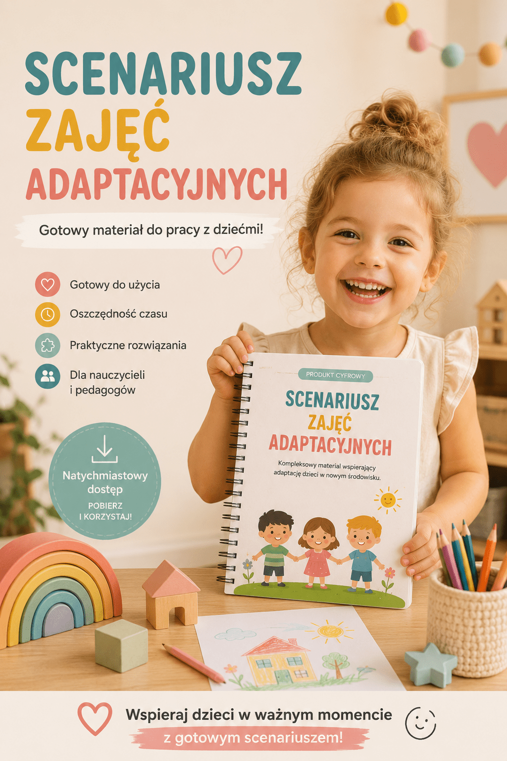Scenariusz zajęć adaptacyjnych w przedszkolu - edu - skarbnica.pl