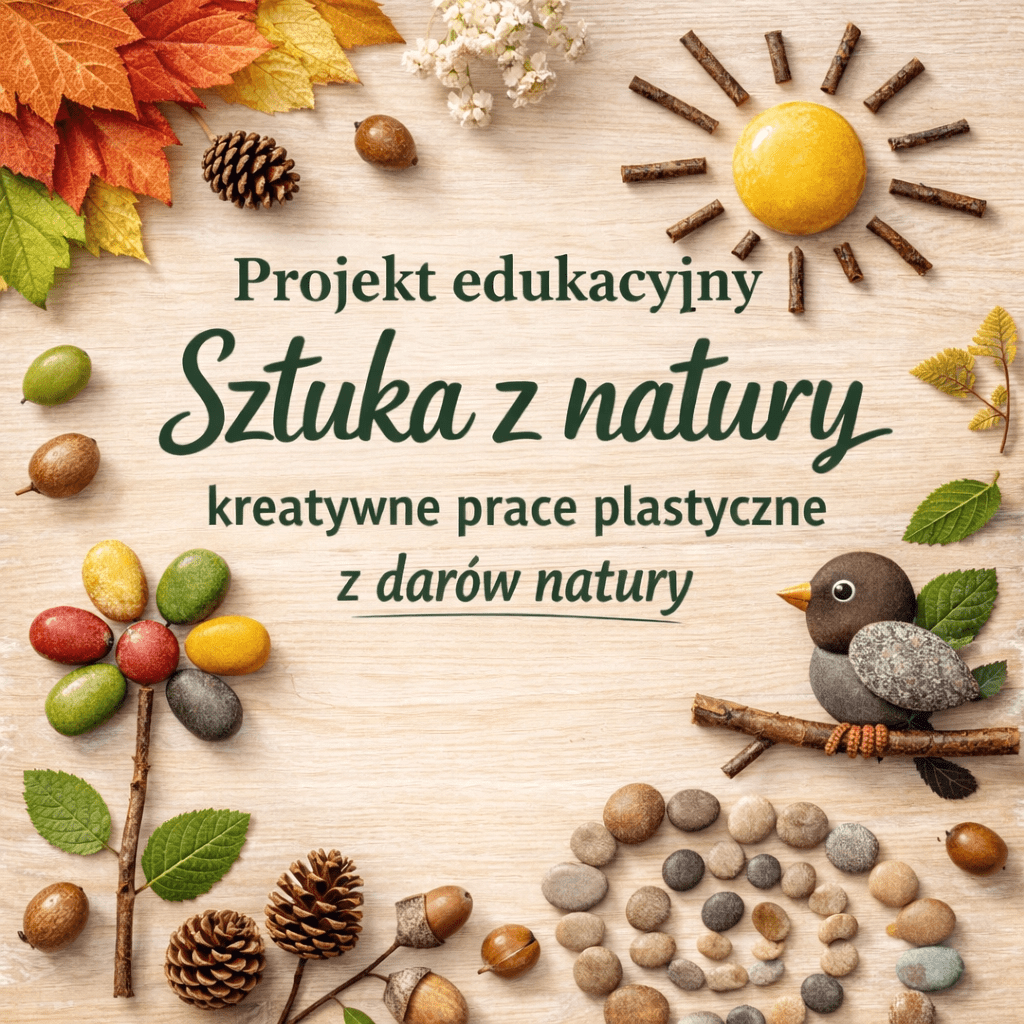 „Sztuka z natury - kreatywne prace plastyczne z darów natury” - projekt edukacyjny - edu - skarbnica.pl