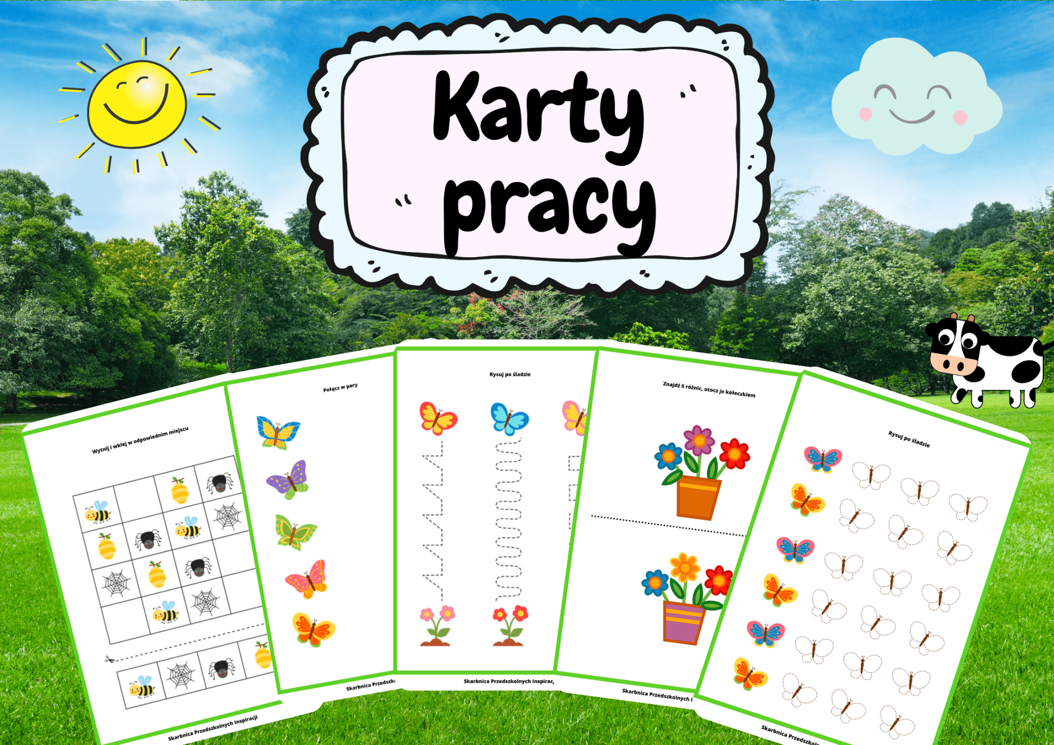 Wiosenne karty - bezpłatne PDF - edu - skarbnica.pl