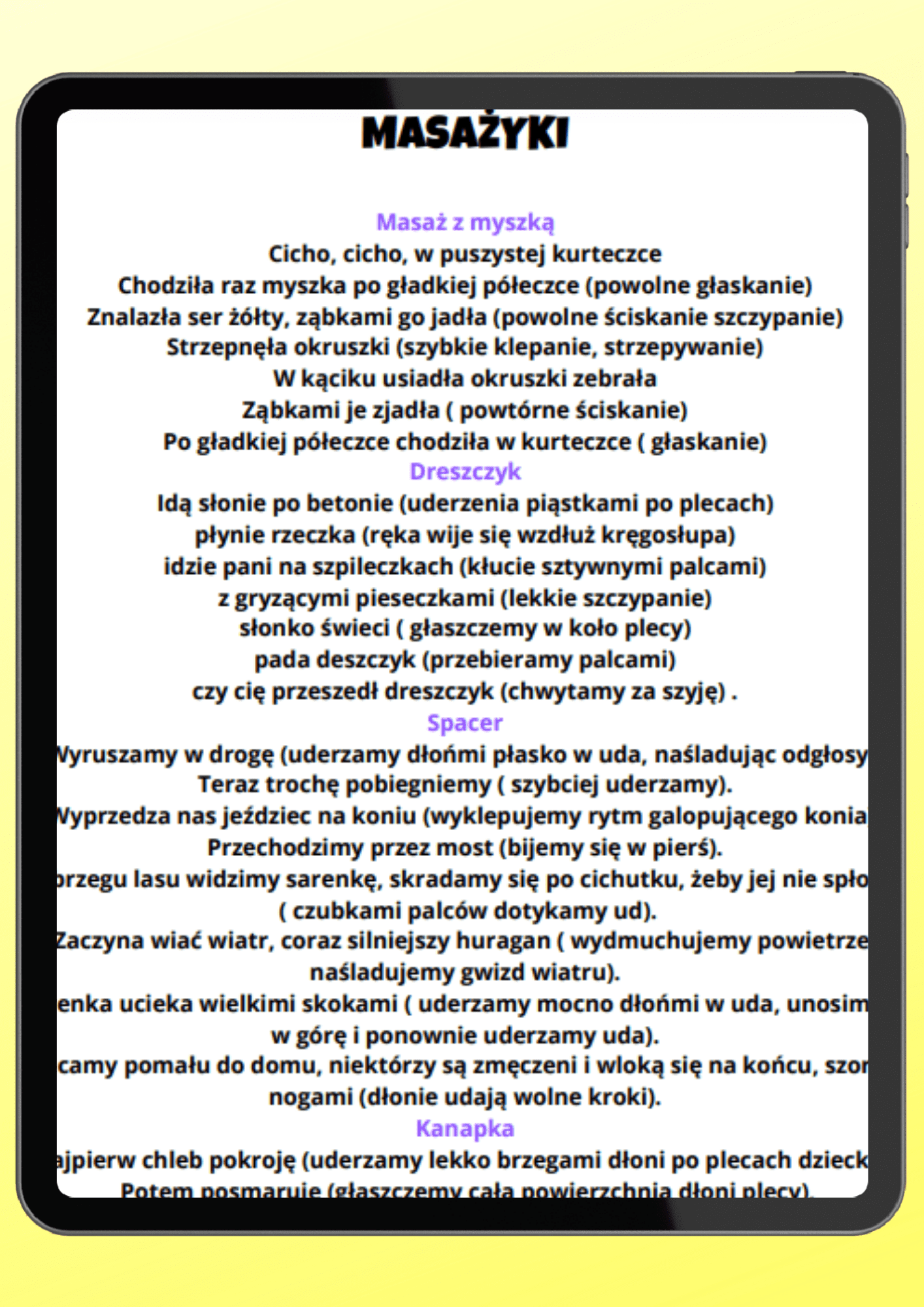 Zabawy wyciszające PDF dla dzieci - edu - skarbnica.pl