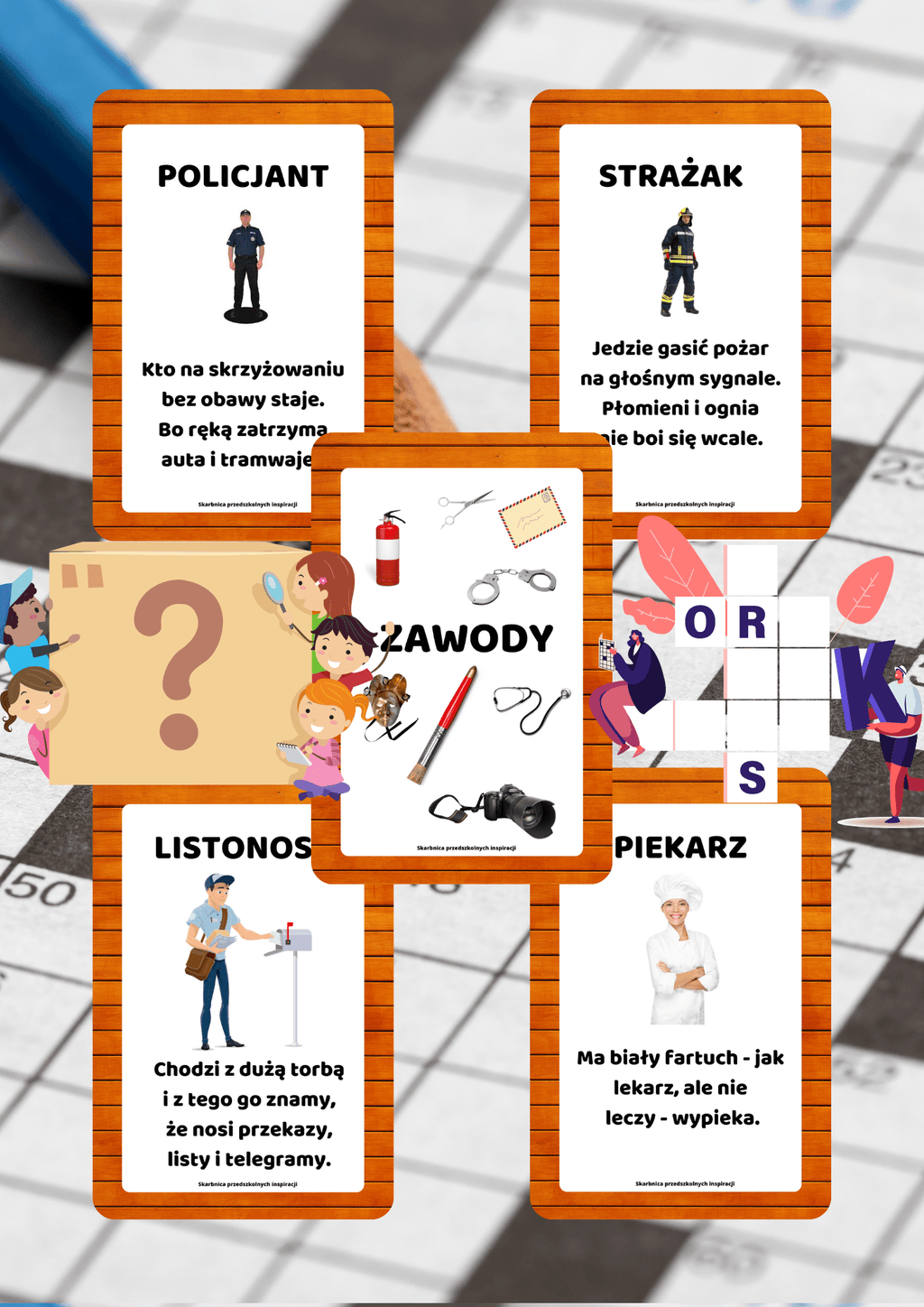 Zagadki zestaw edukacyjny dla dzieci - edu - skarbnica.pl