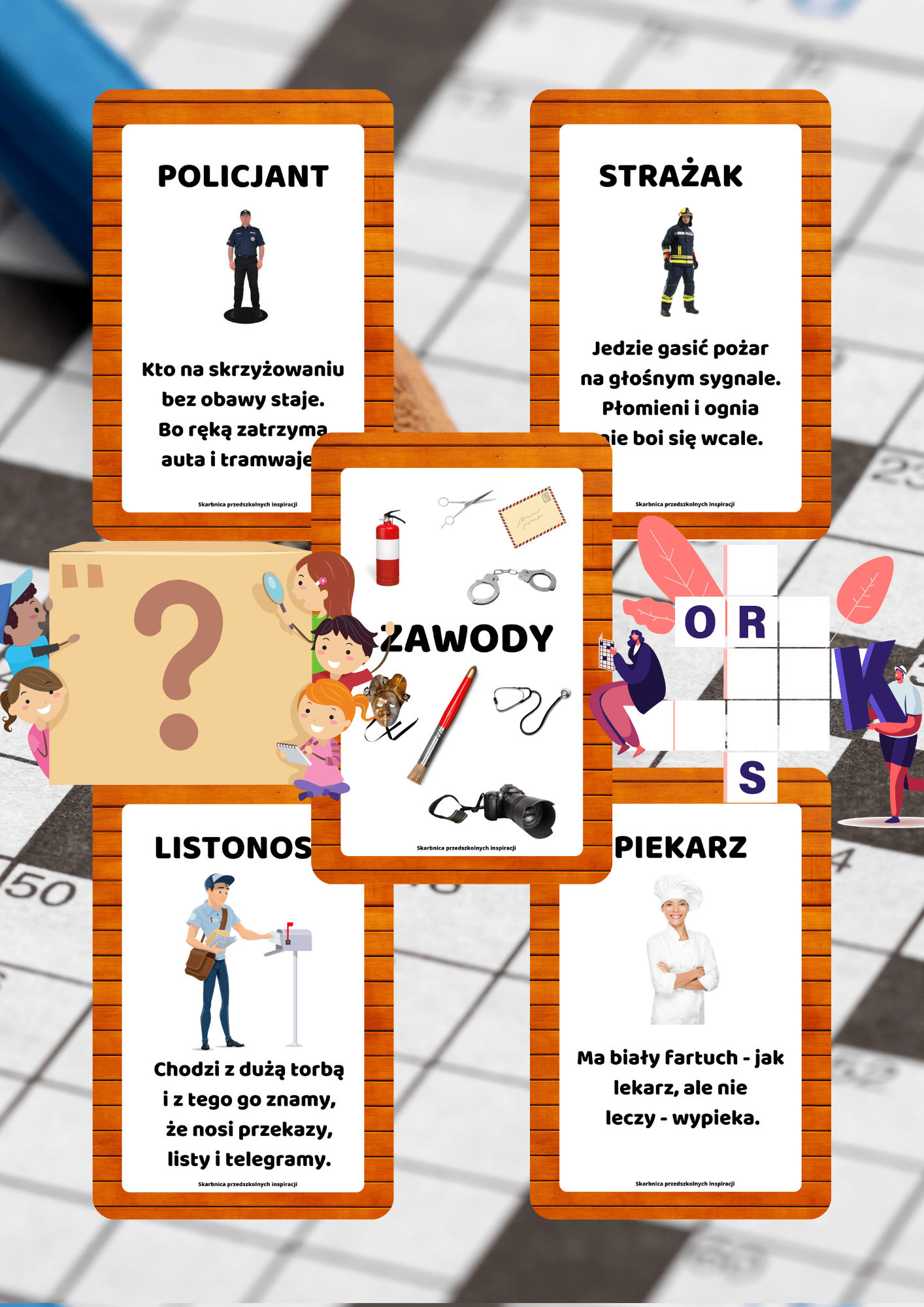 Zagadki zestaw edukacyjny dla dzieci - edu - skarbnica.pl