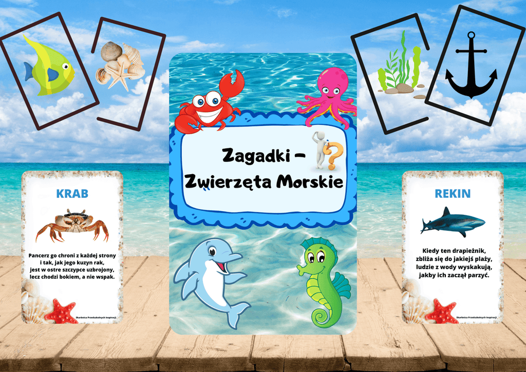 Zagadki - zwierzęta morskie PDF - edu - skarbnica.pl