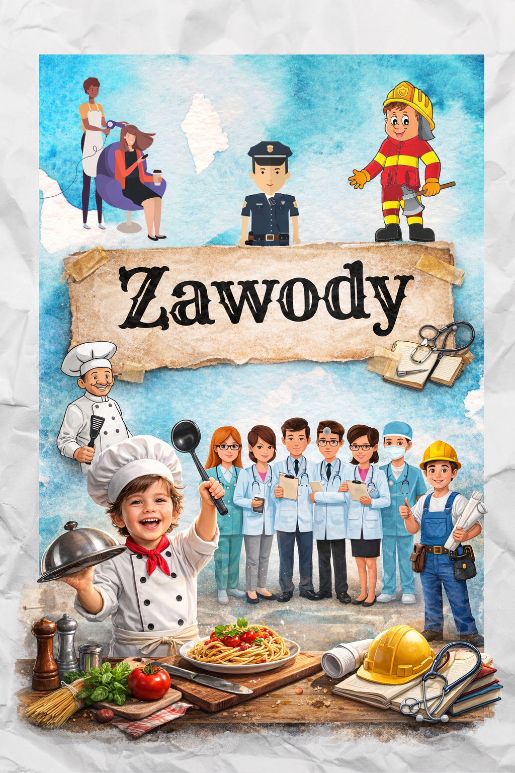 Zawody zestaw edukacyjny dla dzieci - edu - skarbnica.pl