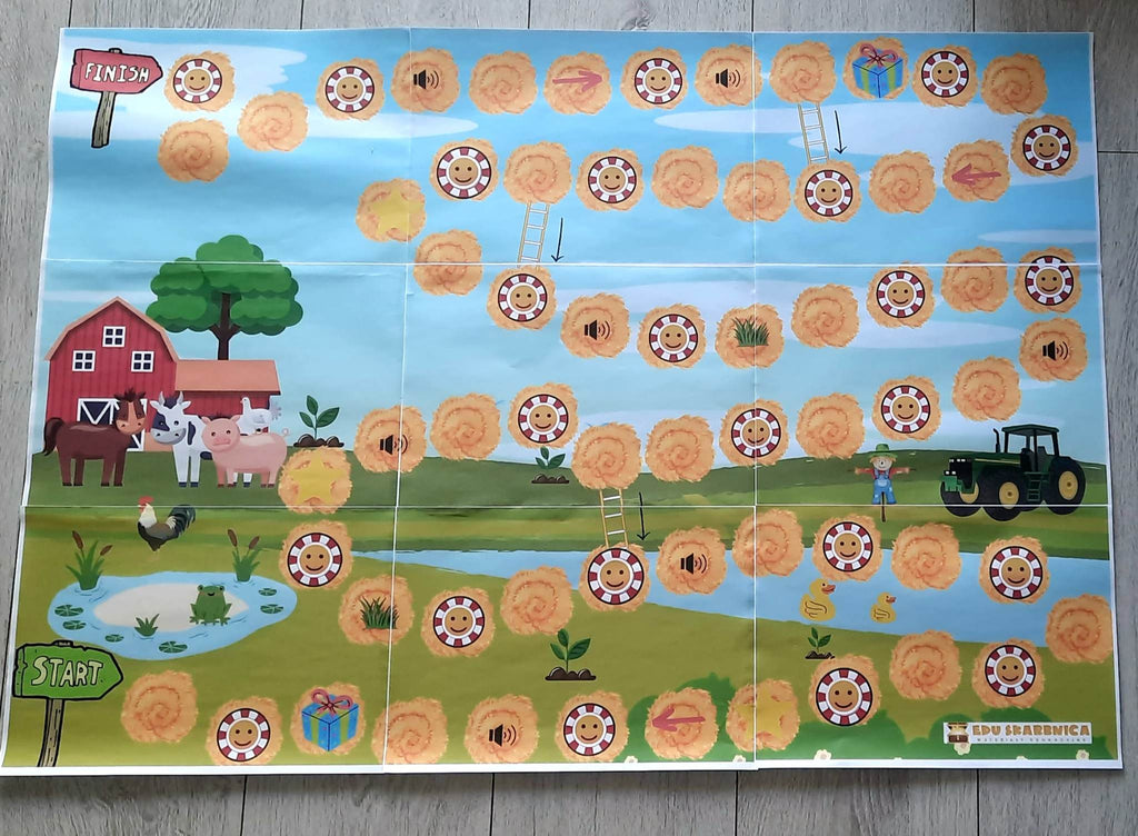 Gra planszowa - wiejska przygoda XXL - edu - skarbnica.pl